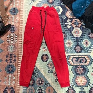 Fabletics Red Track Jogger Pants
